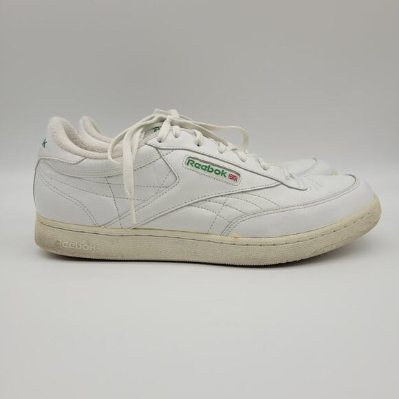 REEBOK Classic Club C-Wide Tennis Sneakers White/Green Style #6-21195 - Size 15 main image 5